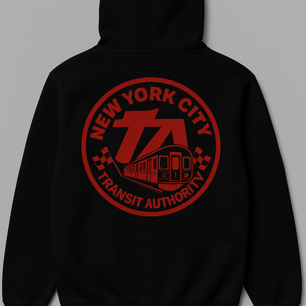 NYC Transit Authority Hoodie – Red Line Edition 🚇